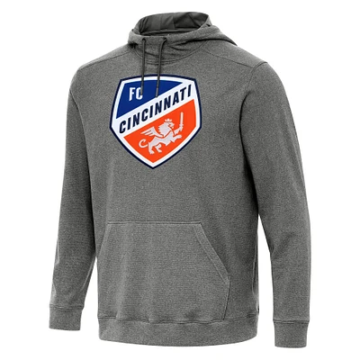 Men's Antigua Heather FC Cincinnati Cloud Pullover Hoodie