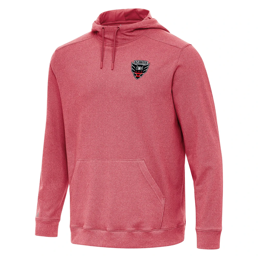 Men's Antigua Heather Red D.C. United Cloud Pullover Hoodie