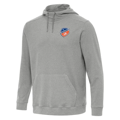 Men's Antigua Heather FC Cincinnati Cloud Pullover Hoodie