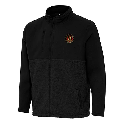 Men's Antigua Black Atlanta United FC Daily Fused Full-Zip Jacket