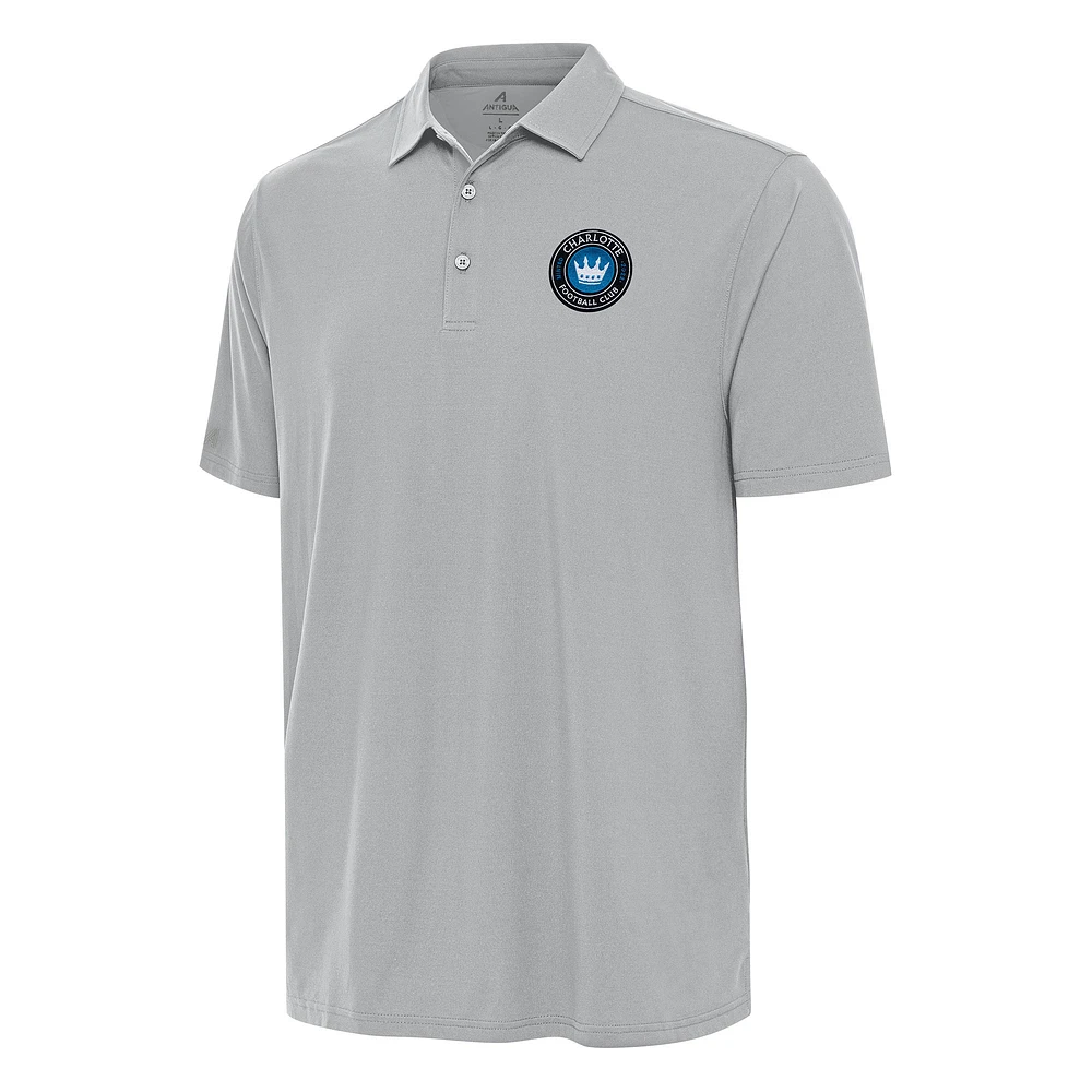 Men's Antigua Gray Charlotte FC Era Polo