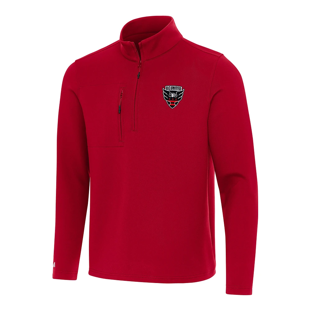 Men's Antigua Red D.C. United Insider Quarter-Zip Jacket