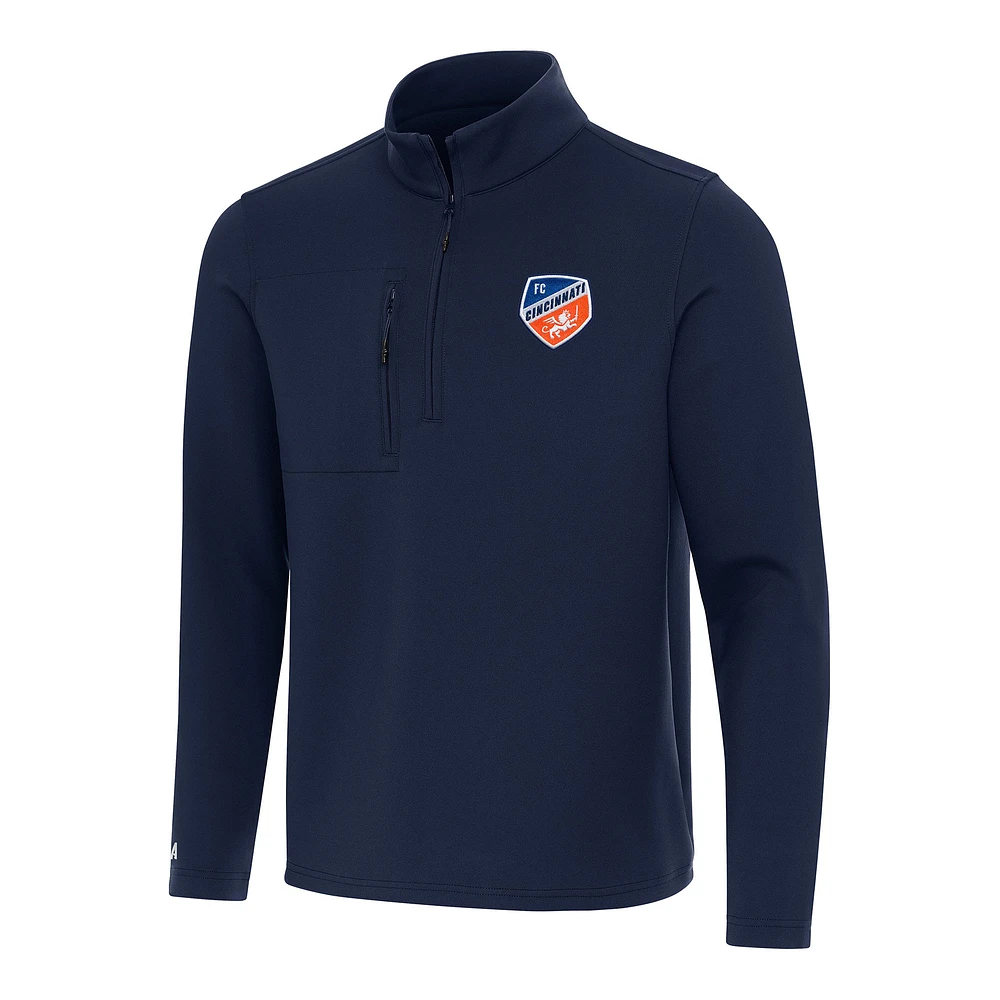 Men's Antigua Navy FC Cincinnati Insider Quarter-Zip Jacket