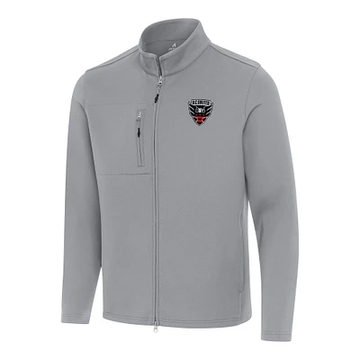 Men's Antigua Gray D.C. United Objection Full-Zip Jacket