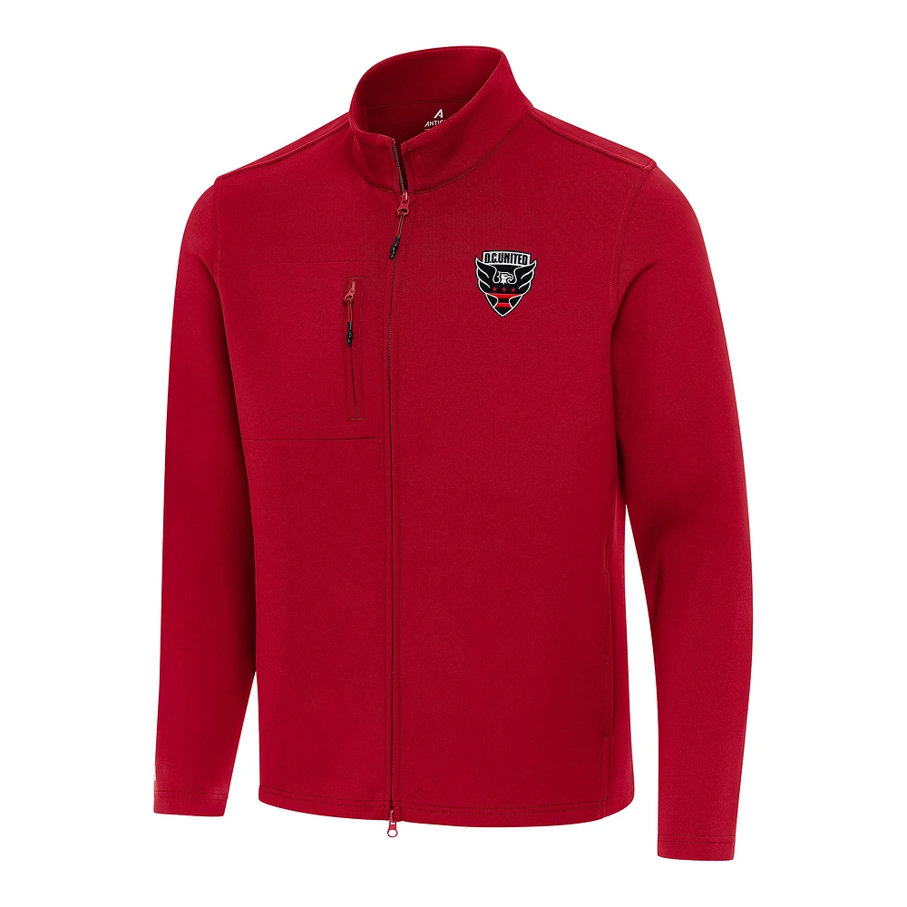 Men's Antigua Red D.C. United Objection Full-Zip Jacket