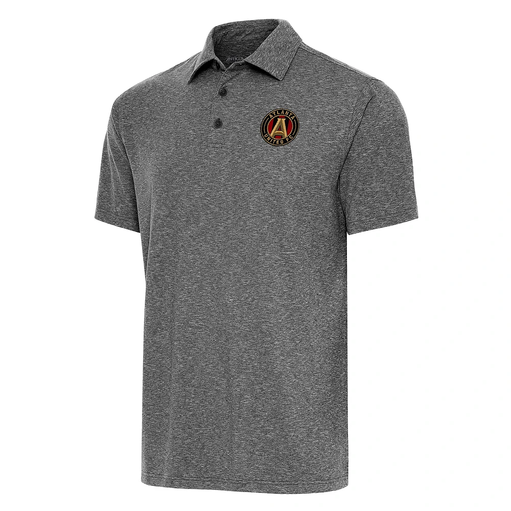 Men's Antigua Heather Charcoal Atlanta United FC Big & Tall Par 3 Polo