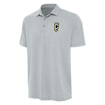 Men's Antigua Heather Gray Columbus Crew Scheme Polo