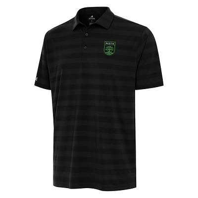 Men's Antigua Black Austin FC Tunnel Polo
