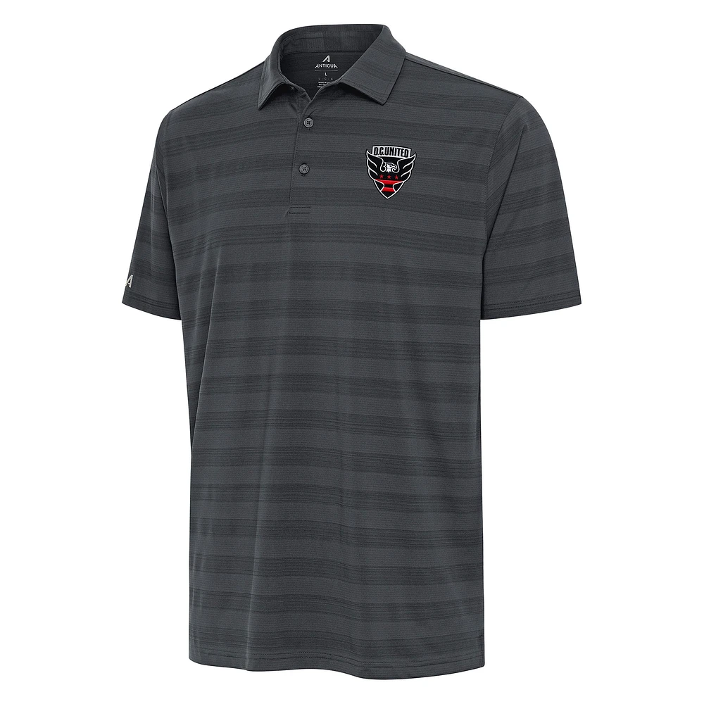 Men's Antigua Charcoal D.C. United Tunnel Polo