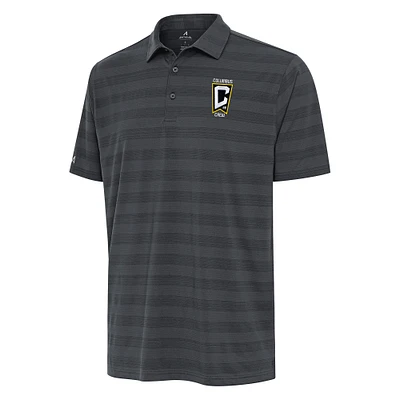 Men's Antigua Charcoal Columbus Crew Tunnel Polo