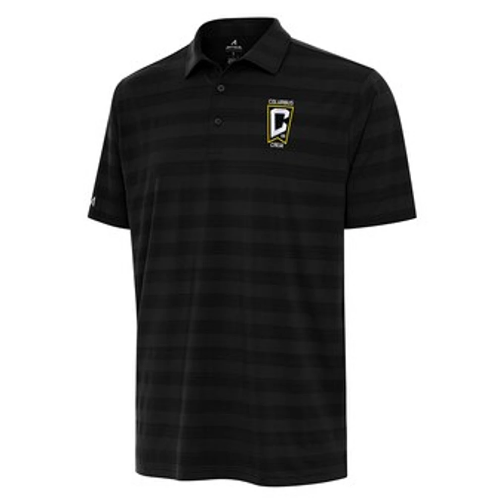 Men's Antigua Black Columbus Crew Big & Tall Tunnel Polo