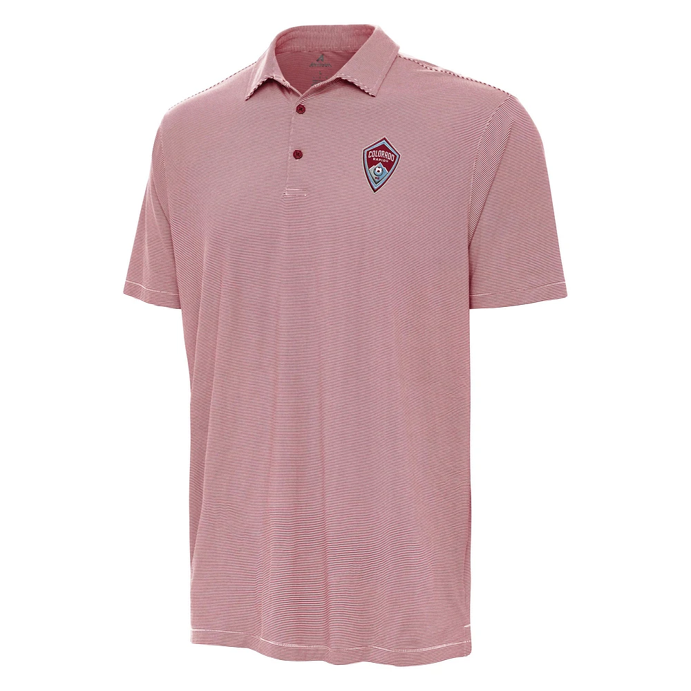 Men's Antigua Burgundy/White Colorado Rapids Twine Polo