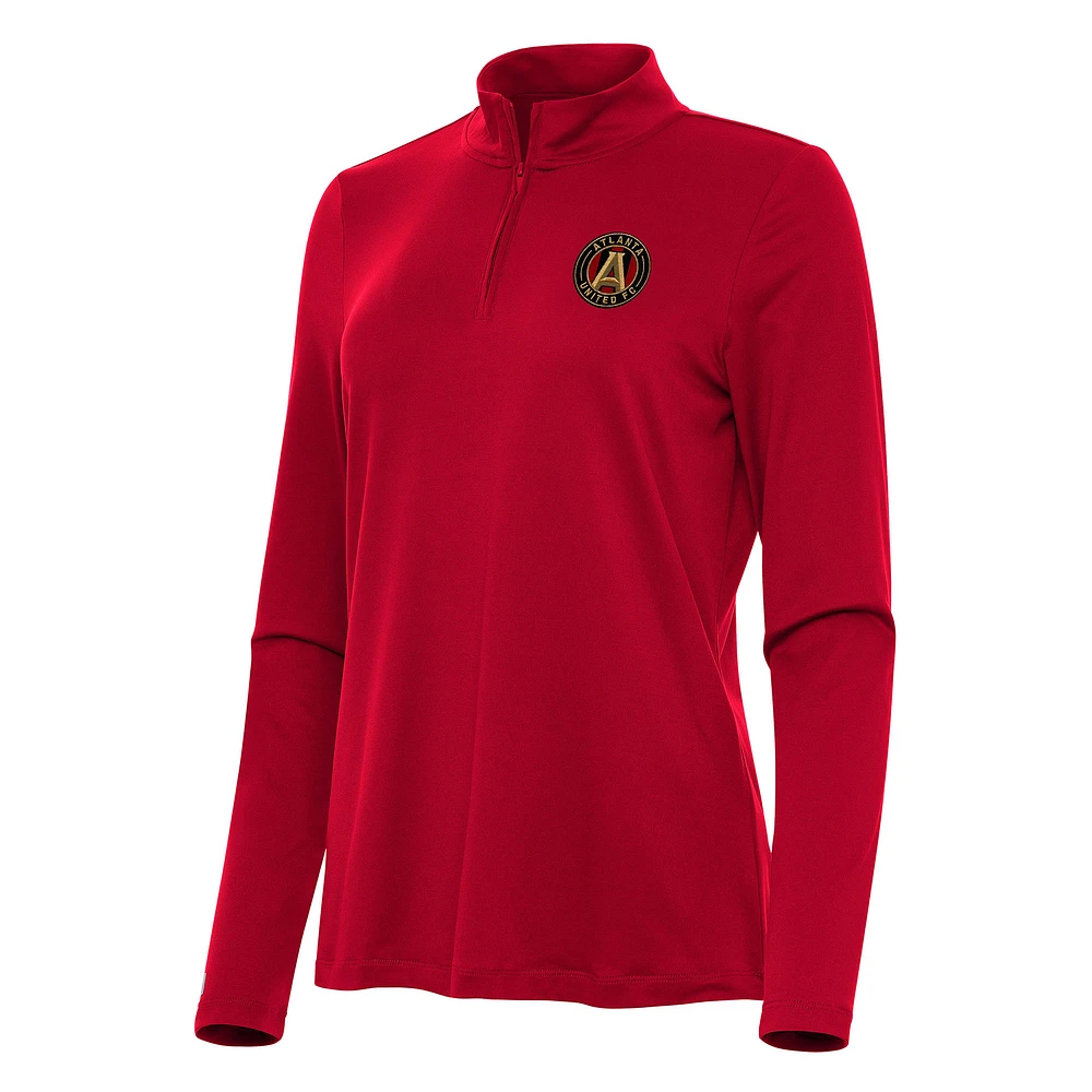 Women's Antigua Red Atlanta United FC Reprocess Quarter-Zip Jacket