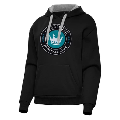 Women's Antigua Charlotte FC Victory Pullover Hoodie