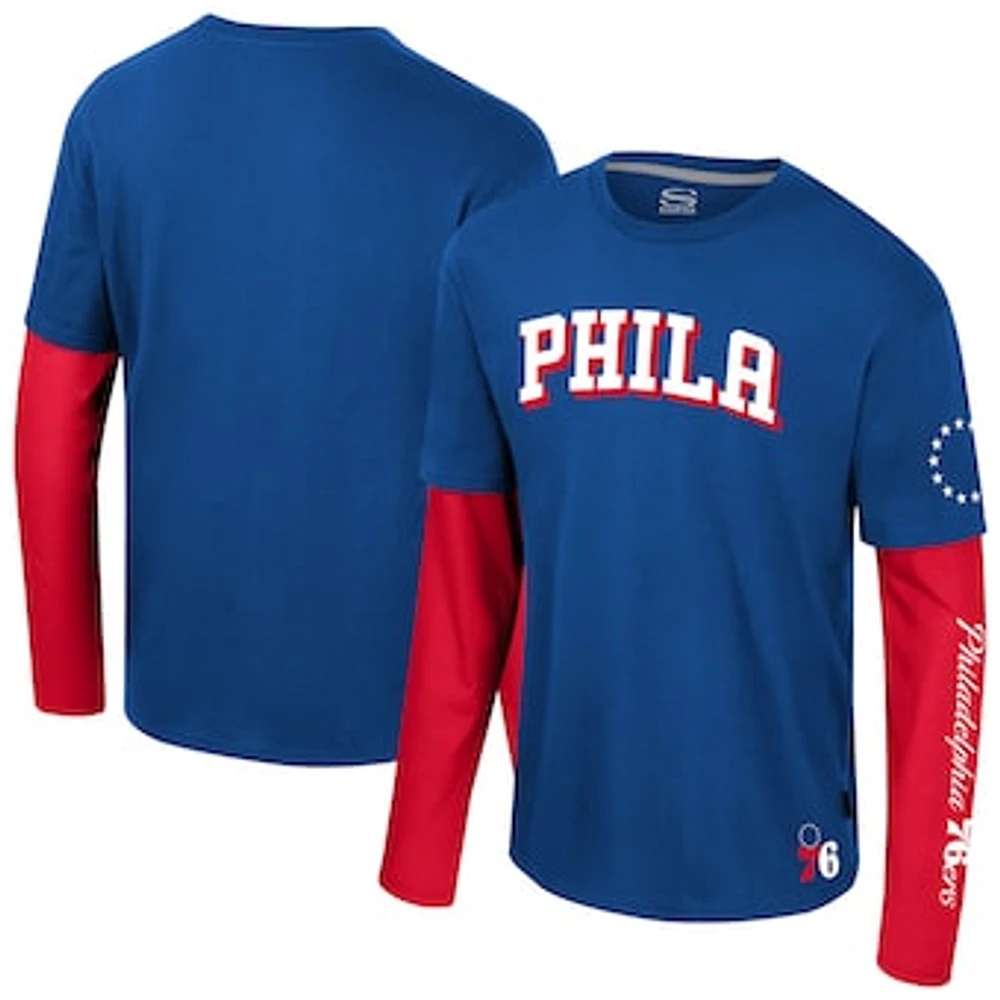 Unisex Stadium Essentials Royal Philadelphia 76ers Spectator 2fer Long Sleeve T-Shirt