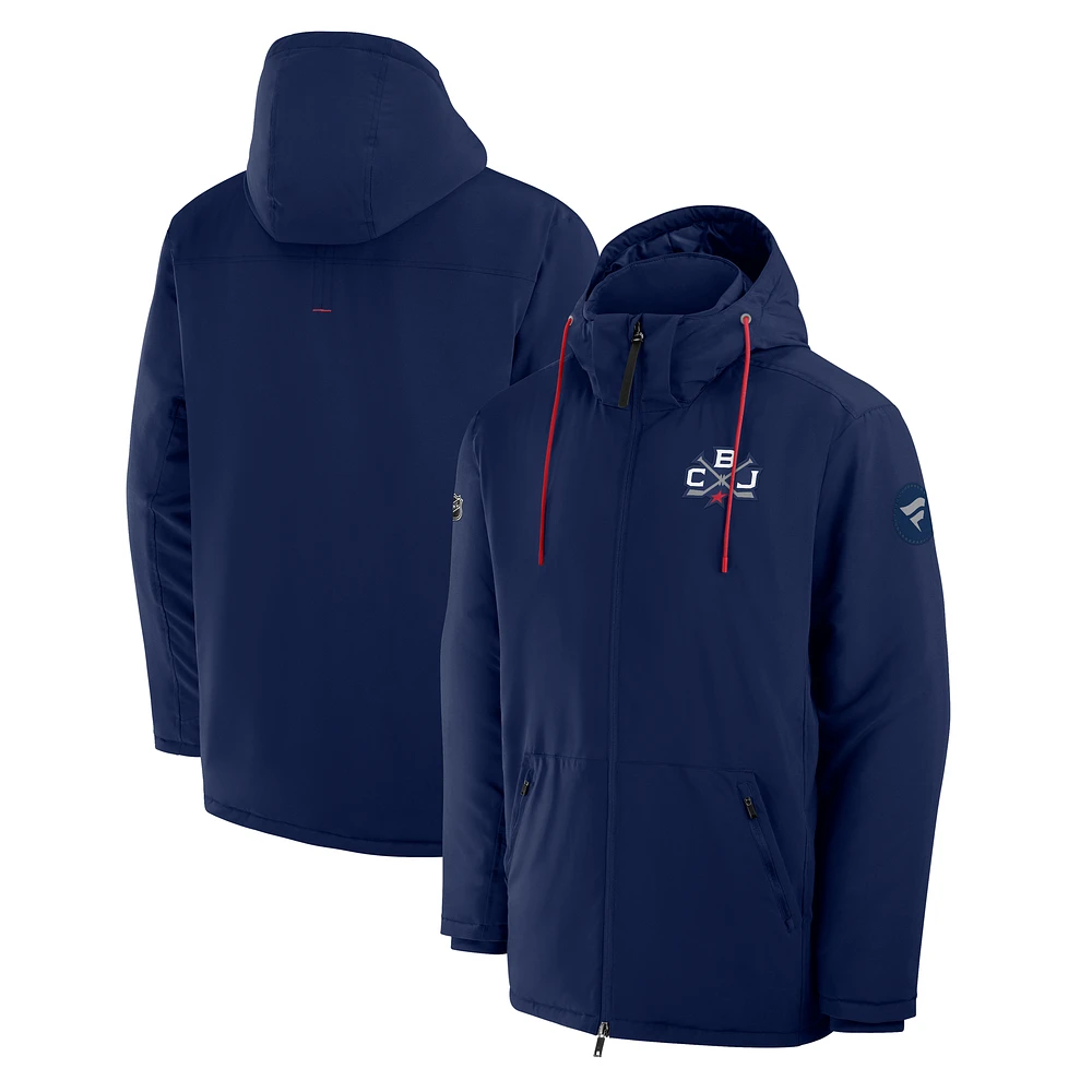 Men's Fanatics Navy Columbus Blue Jackets 2025 NHL Stadium Series Full-Zip Insulated Jacket