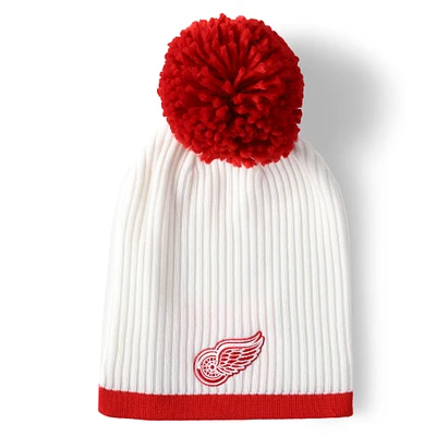 Women's Fanatics White Detroit Red Wings 2025 NHL Stadium Series Team Knit Hat with Pom
