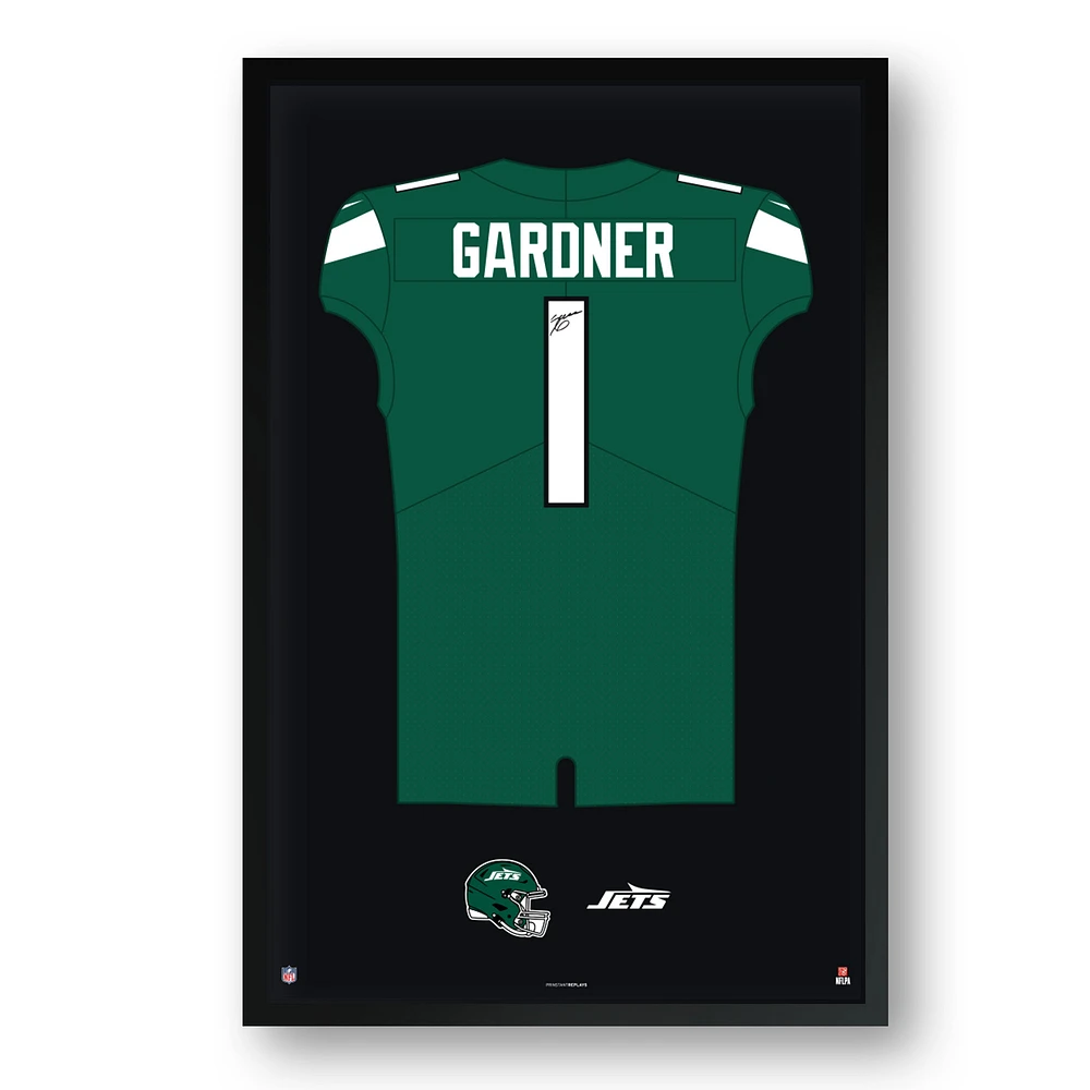 Ahmad Sauce Gardner New York Jets 14" x 20" Framed Jersey Art Print