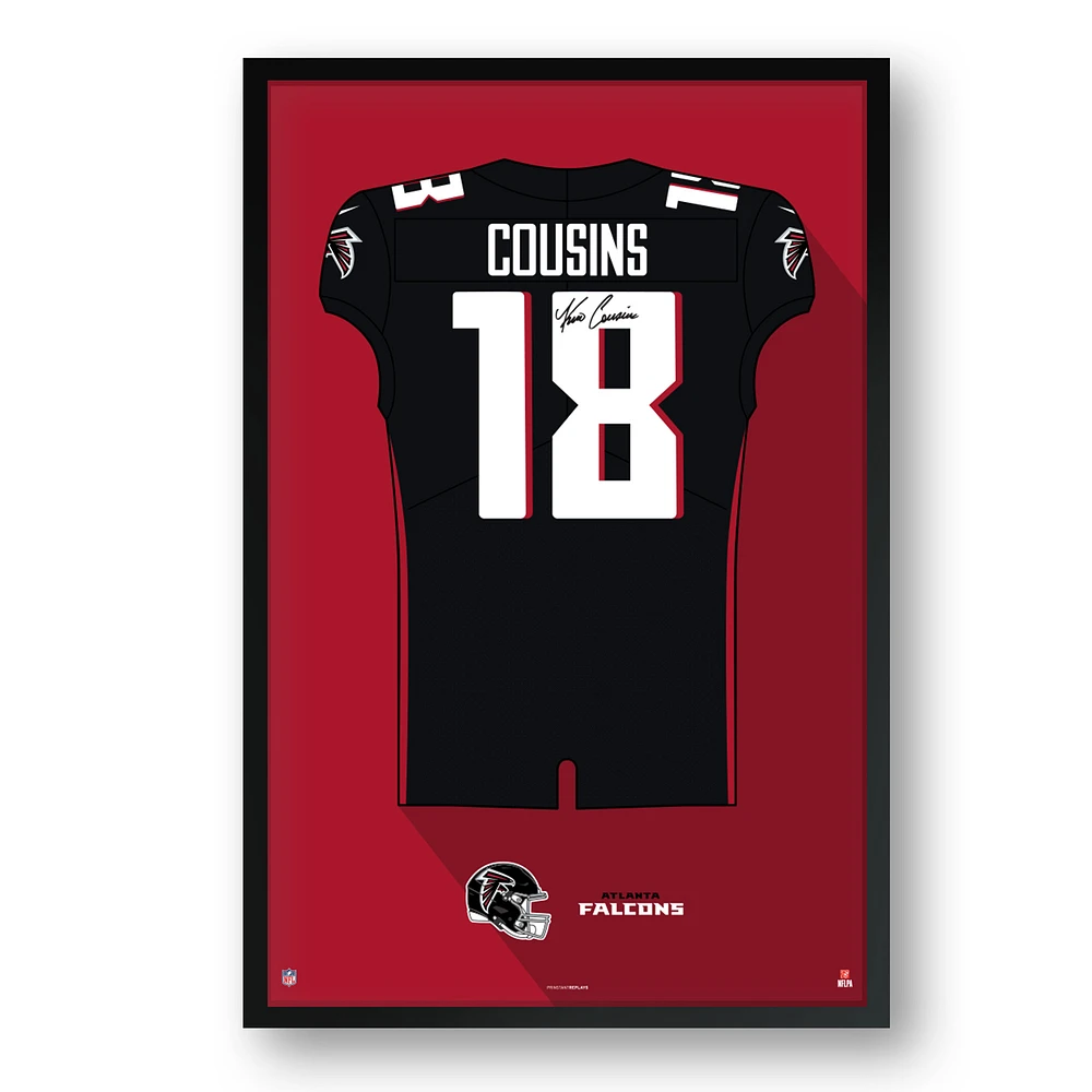 Kirk Cousins Atlanta Falcons 14" x 20" Framed Jersey Art Print