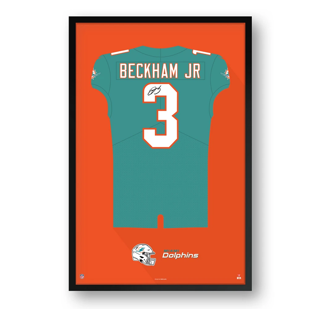 Odell Beckham Jr. Miami Dolphins Framed 27" x 39" Jersey Art Print