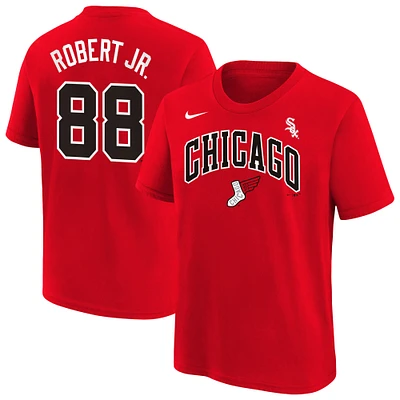 Youth Nike Luis Robert Jr. Red Chicago White Sox Fuse City Connect Name & Number T-Shirt