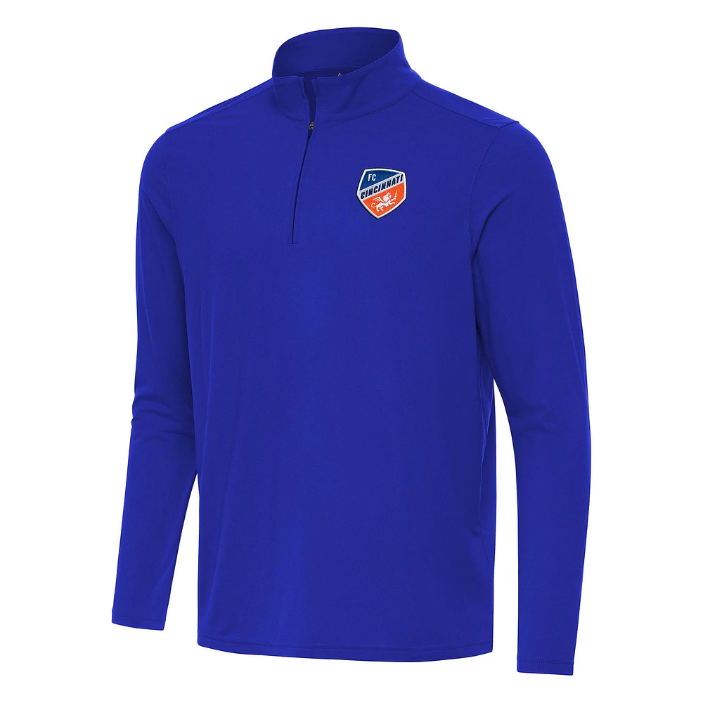 Men's Antigua Royal FC Cincinnati Intent Quarter-Zip Jacket