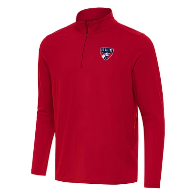 Men's Antigua Red FC Dallas Intent Quarter-Zip Jacket