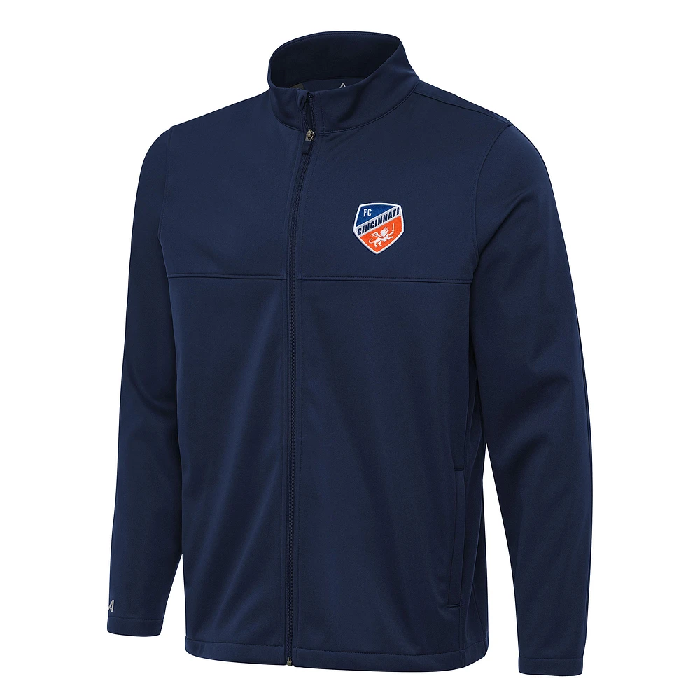 Men's Antigua Navy FC Cincinnati Links 2 Full-Zip Golf Jacket
