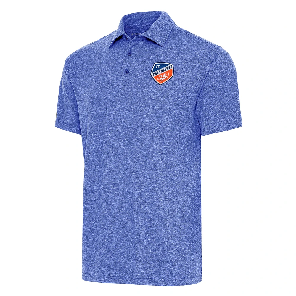 Men's Antigua Heather Royal FC Cincinnati Big & Tall Par 3 Polo