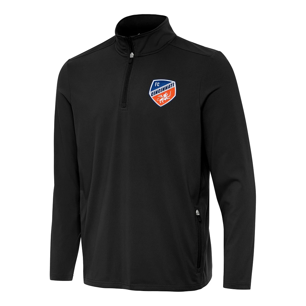 Men's Antigua FC Cincinnati Perilous Quarter-Zip Pullover Top