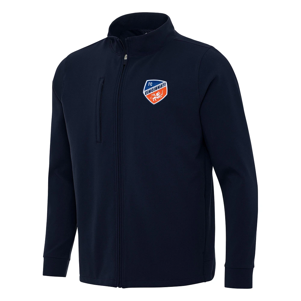 Men's Antigua Navy FC Cincinnati Regard Full-Zip Jacket