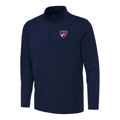 Men's Antigua Navy FC Dallas Reprocess Quarter-Zip Jacket