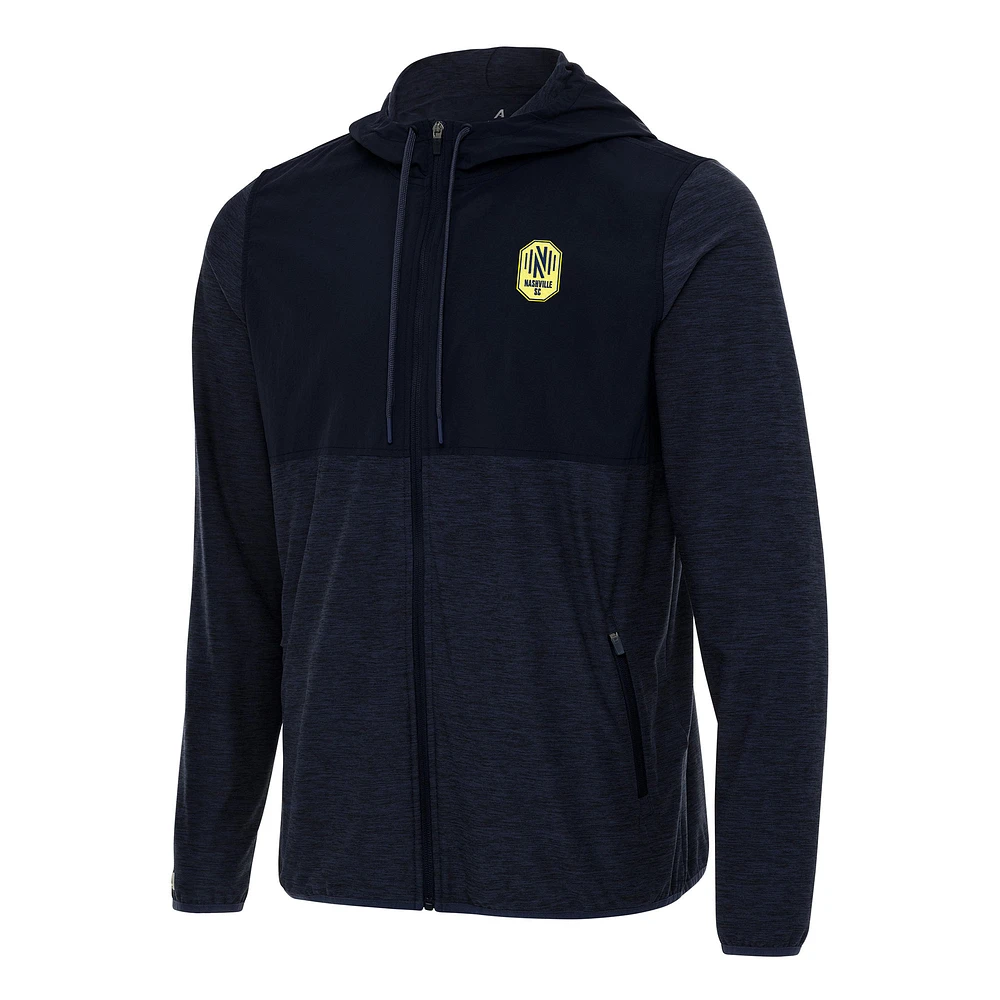 Men's Antigua Navy Nashville SC Sway Full-Zip Hoodie