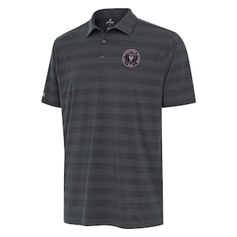 Men's Antigua Charcoal Inter Miami CF Tunnel Polo