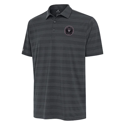 Men's Antigua Charcoal Inter Miami CF Tunnel Polo