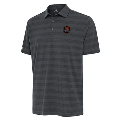 Men's Antigua Charcoal Houston Dynamo FC Tunnel Polo
