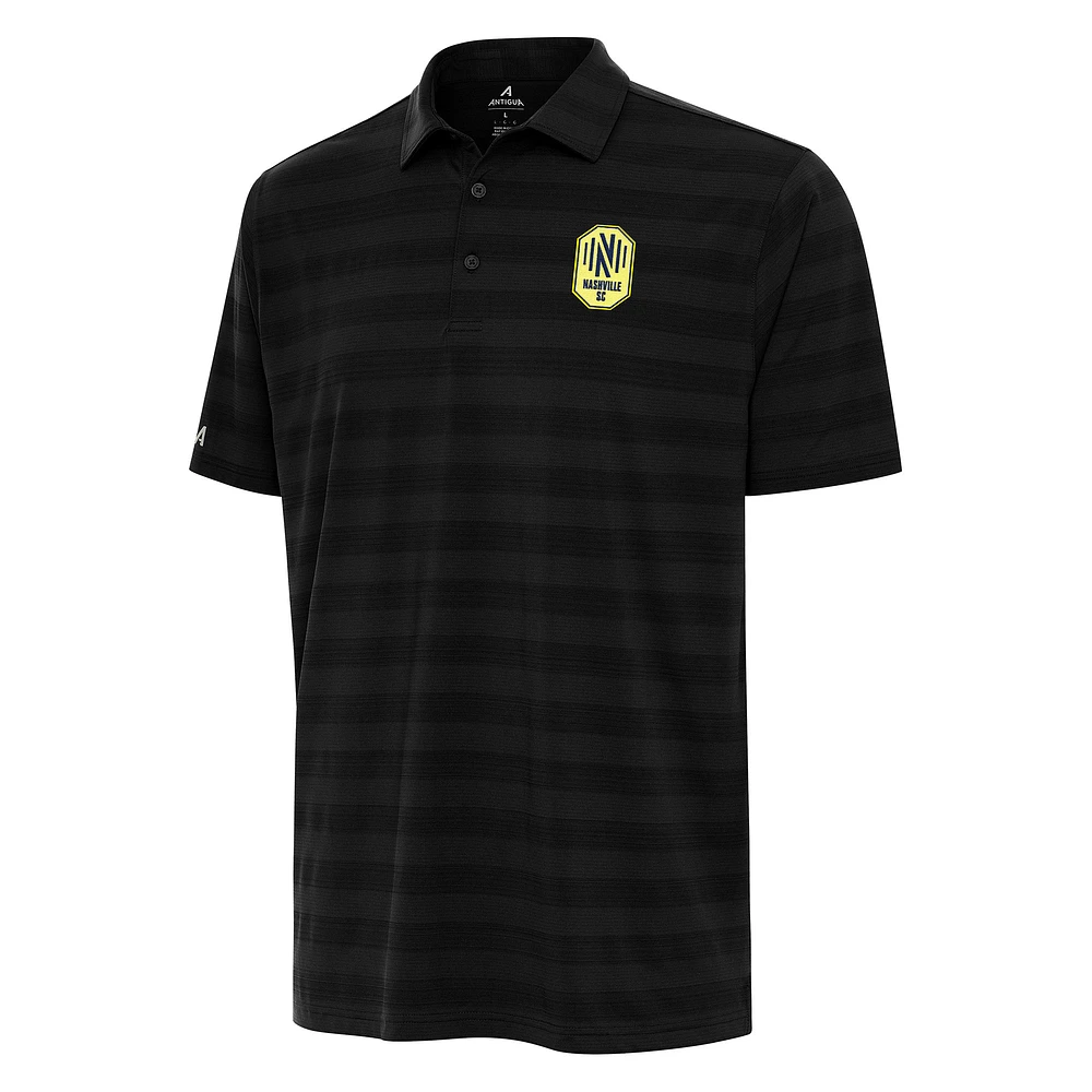 Men's Antigua Black Nashville SC Tunnel Polo