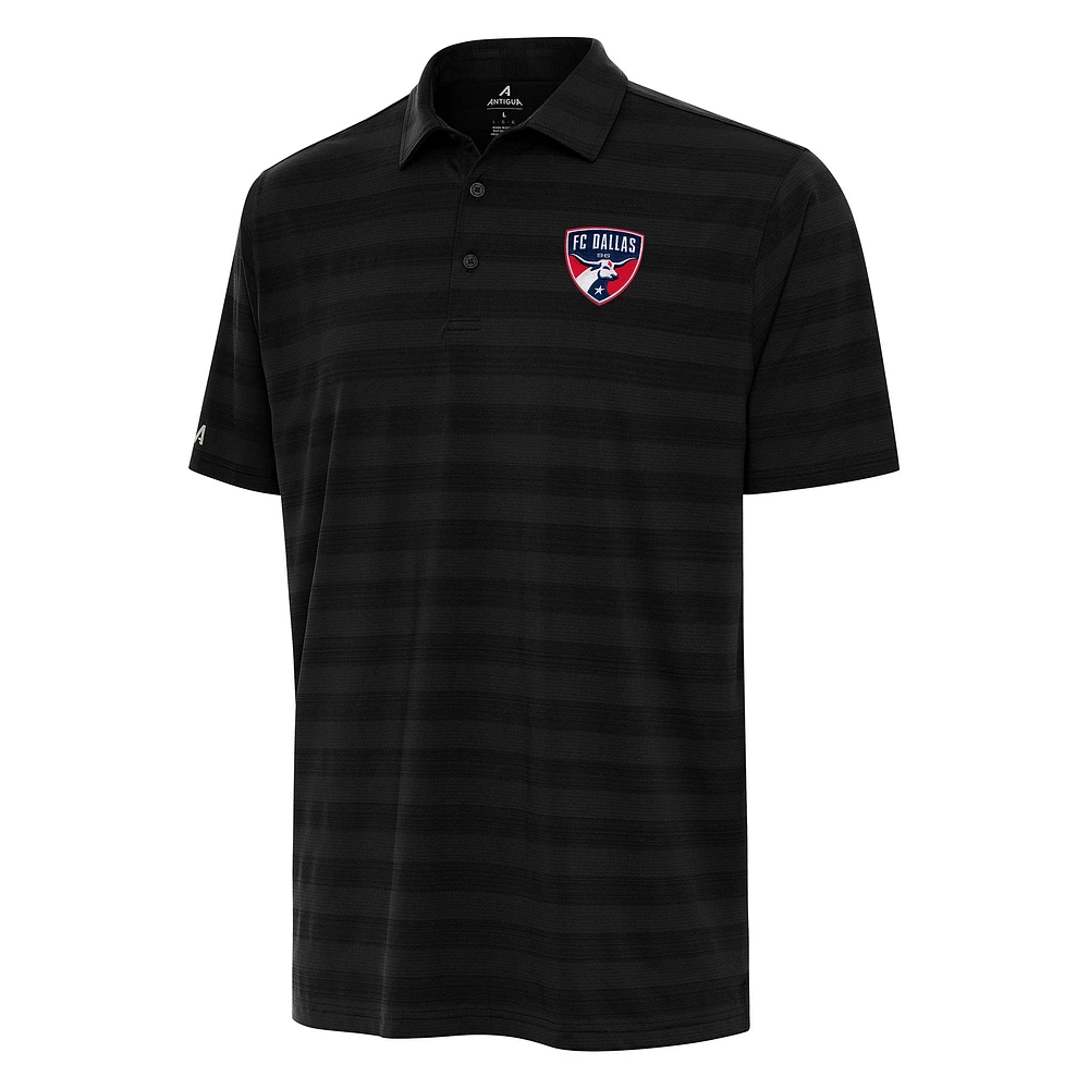 Men's Antigua Black FC Dallas Tunnel Polo