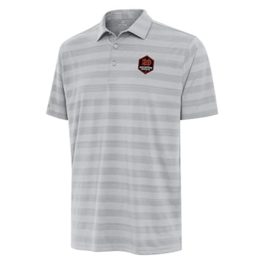Men's Antigua Gray Houston Dynamo FC Tunnel Polo