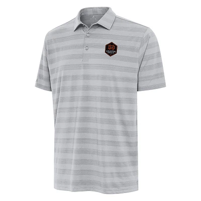 Men's Antigua Gray Houston Dynamo FC Tunnel Polo