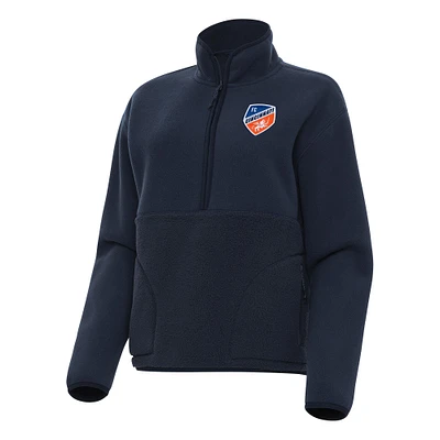 Women's Antigua Navy FC Cincinnati Figure Half-Zip Sweatshirt