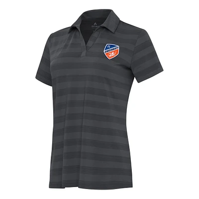 Women's Antigua Charcoal FC Cincinnati Tunnel Polo