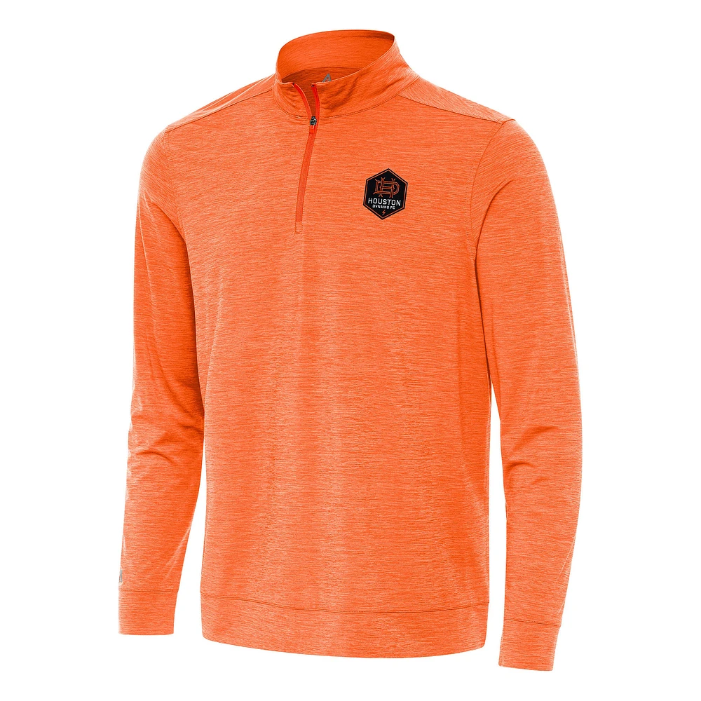 Men's Antigua Heather Houston Dynamo FC Bright Quarter-Zip Top
