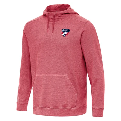 Men's Antigua Heather Red FC Dallas Cloud Pullover Hoodie