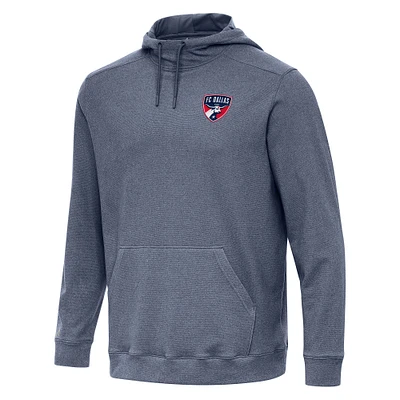Men's Antigua Heather Navy FC Dallas Cloud Pullover Hoodie