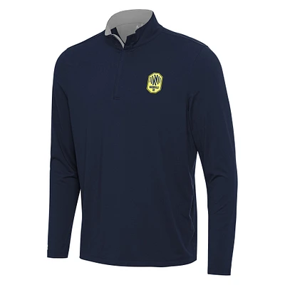 Men's Antigua Navy Nashville SC Content Quarter-Zip Jacket