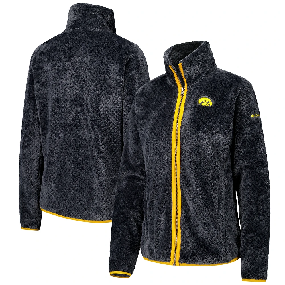 Women's Columbia Gray Iowa State Cyclones Fireside II Sherpa Full-Zip Jacket