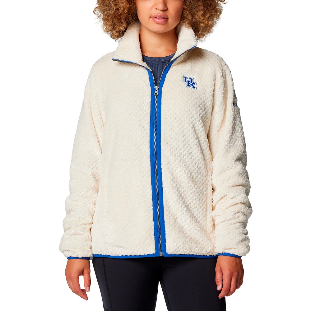 Women's Columbia Cream Kentucky Wildcats Fireside II Sherpa Full-Zip Jacket