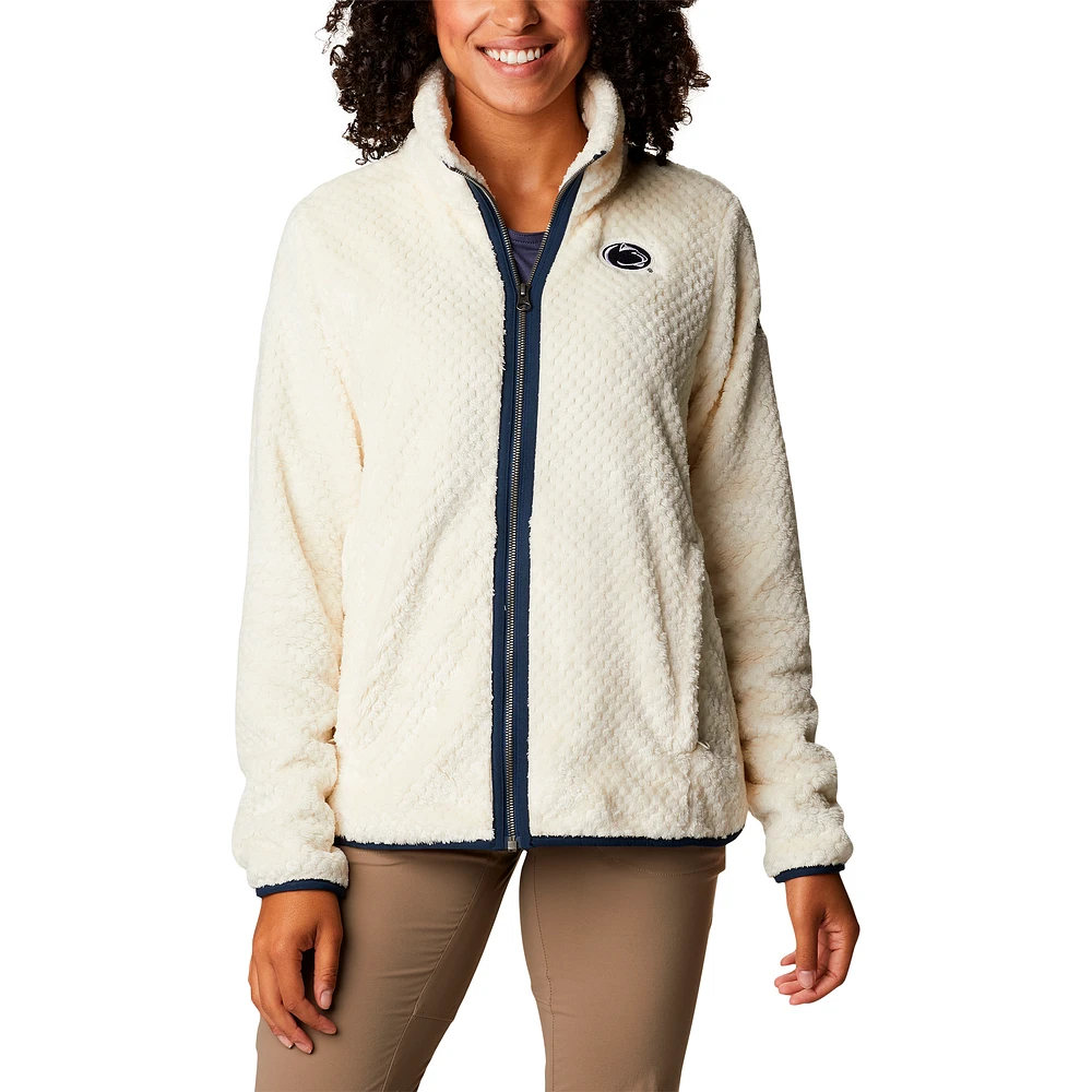 Women's Columbia Cream Penn State Nittany Lions Fireside II Sherpa Full-Zip Jacket