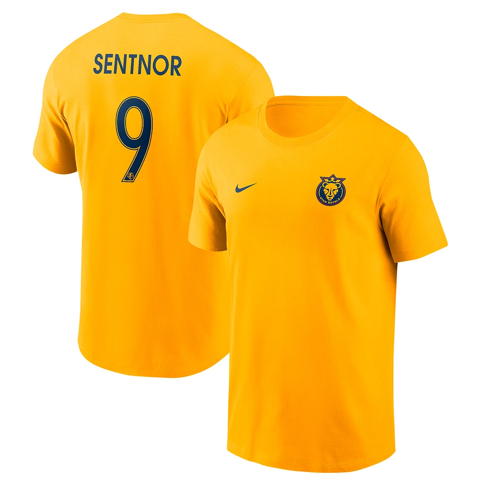 Men's Nike Ally Sentnor Gold Utah Royals Core Crew Neck T-Shirt